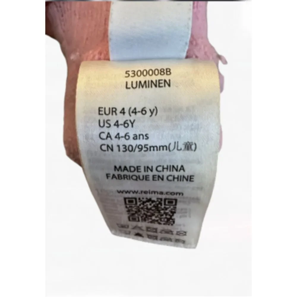 Reima Wool Mittens Luminen Pink 4T